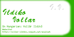 ildiko vollar business card