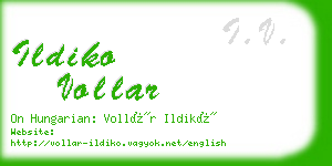 ildiko vollar business card